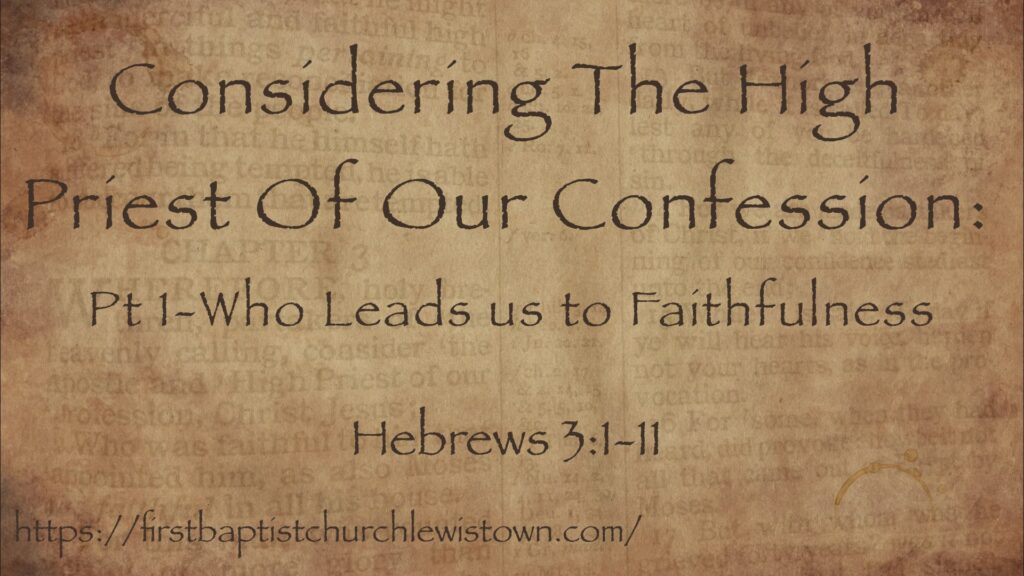 High Priest of our Confession Pt 1 23 Jan 22